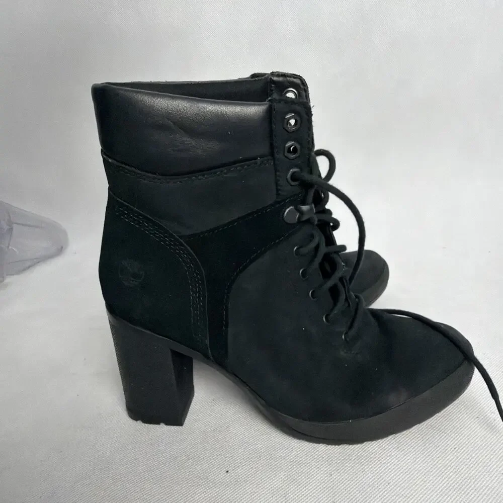Timberland Women's Black Suede Boots Size 7